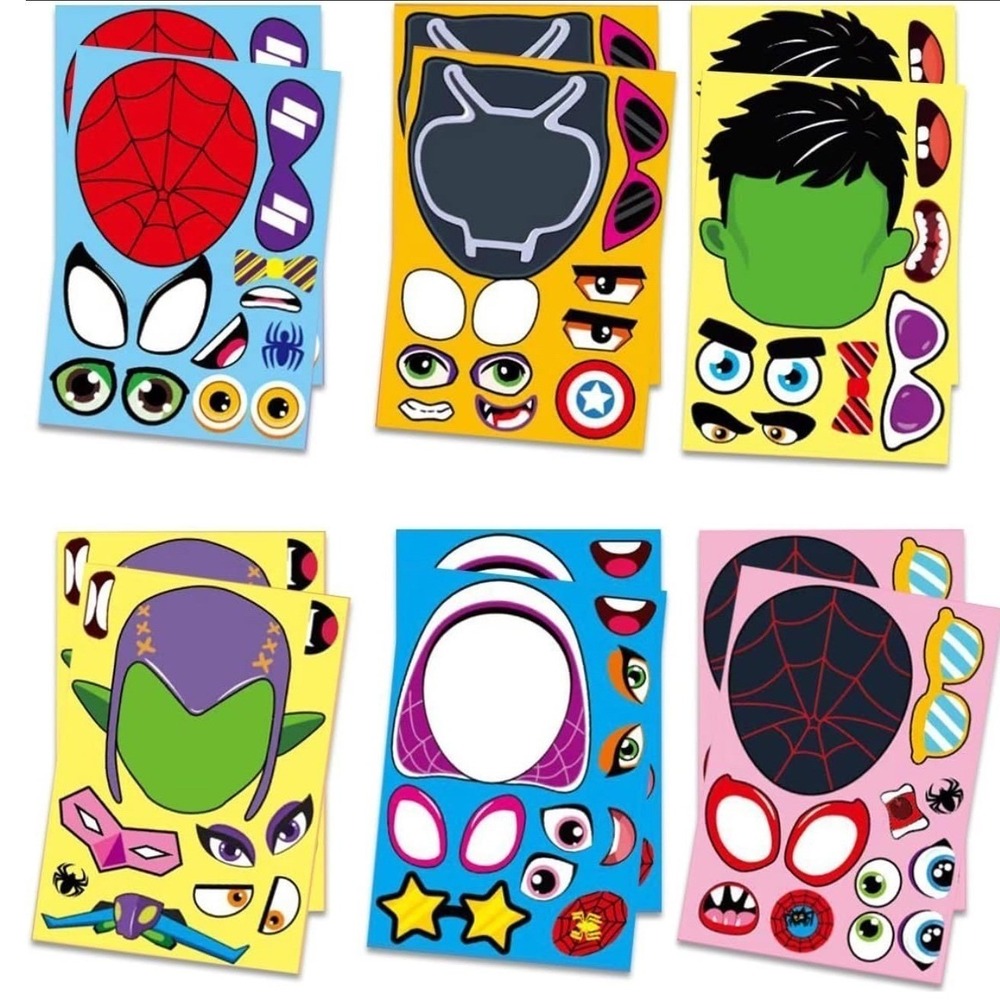 36 Pcs Make Your Own Spidey Friends‎ Toys Stickers Sheet Birthday Party Favors